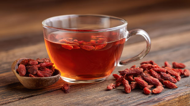 Baies de goji et tisane généré à l’aide de l’IA